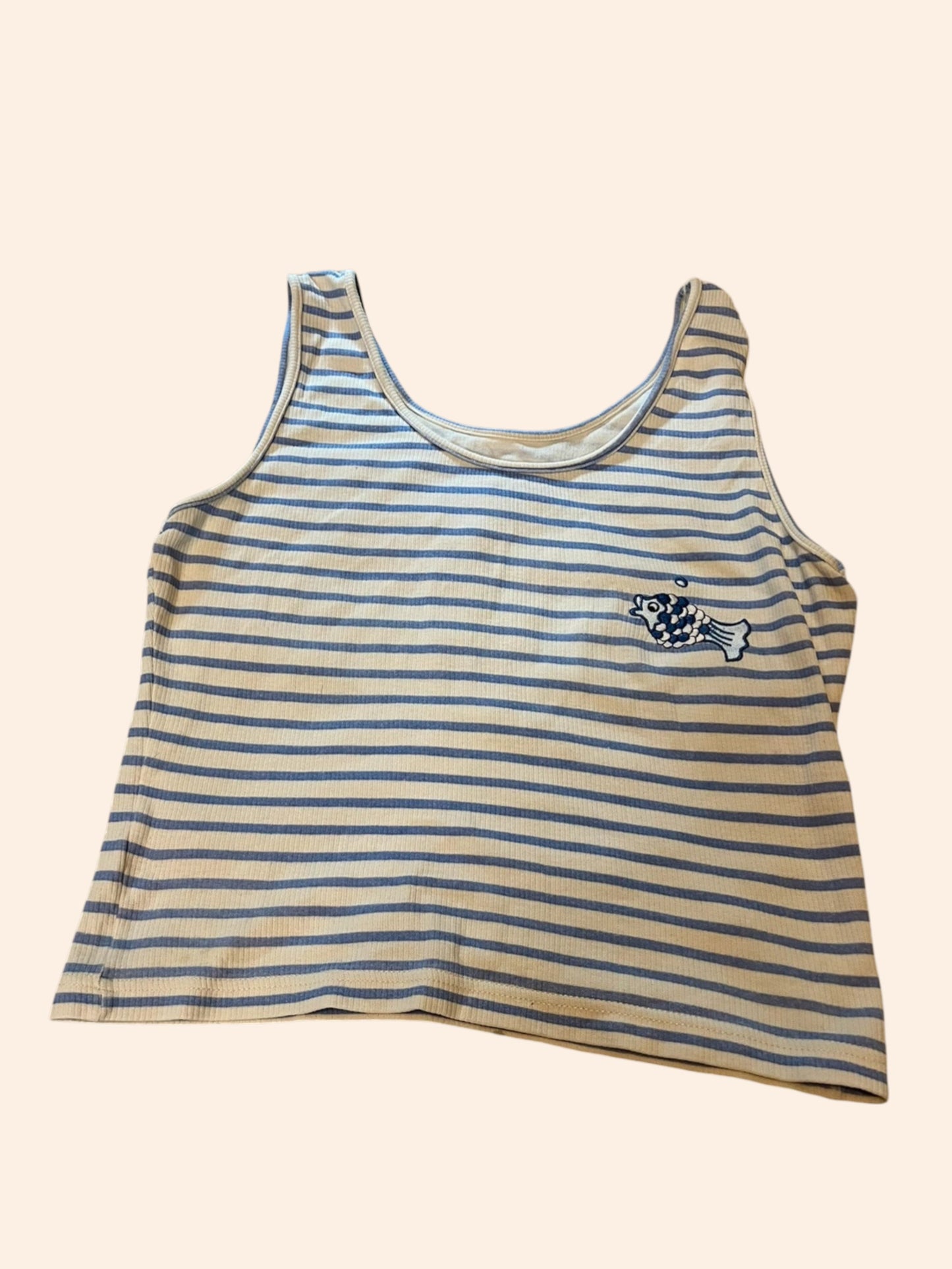 Top vintage logo brodé poisson