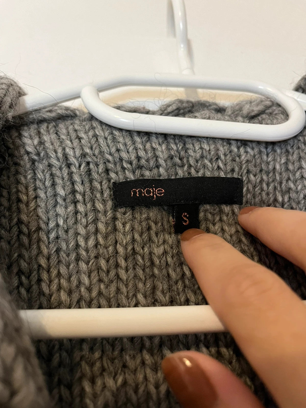 Cardigan Maje tressé manches courtes