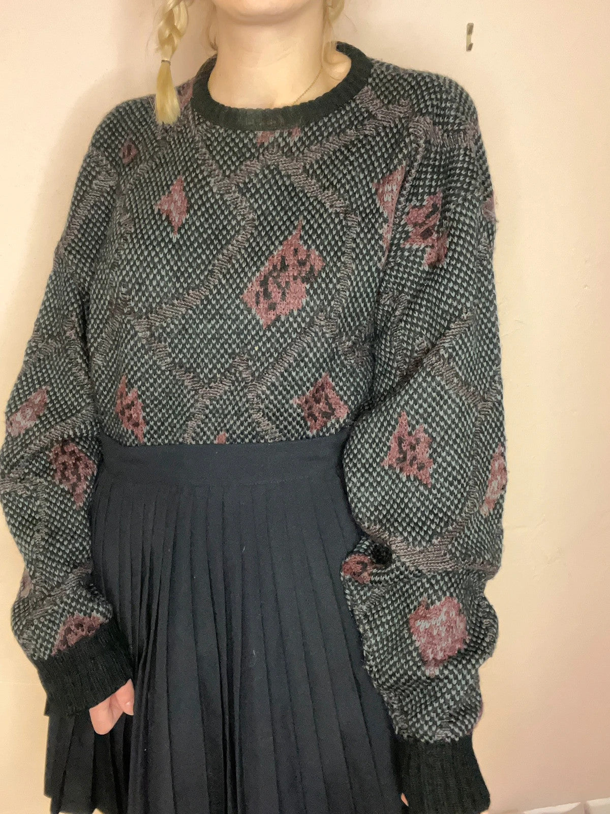 Pull vintage à motifs