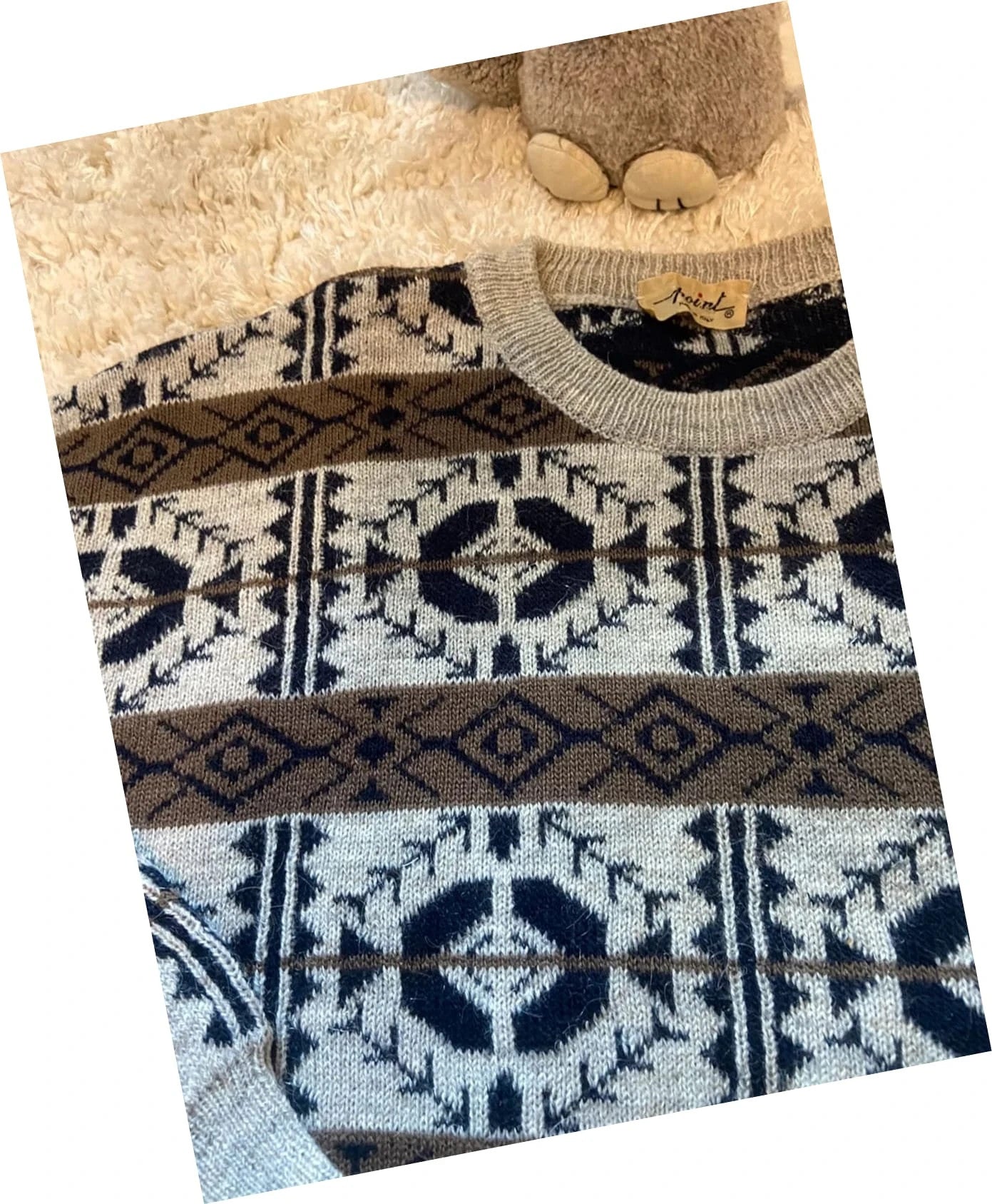 Pull vintage à motifs