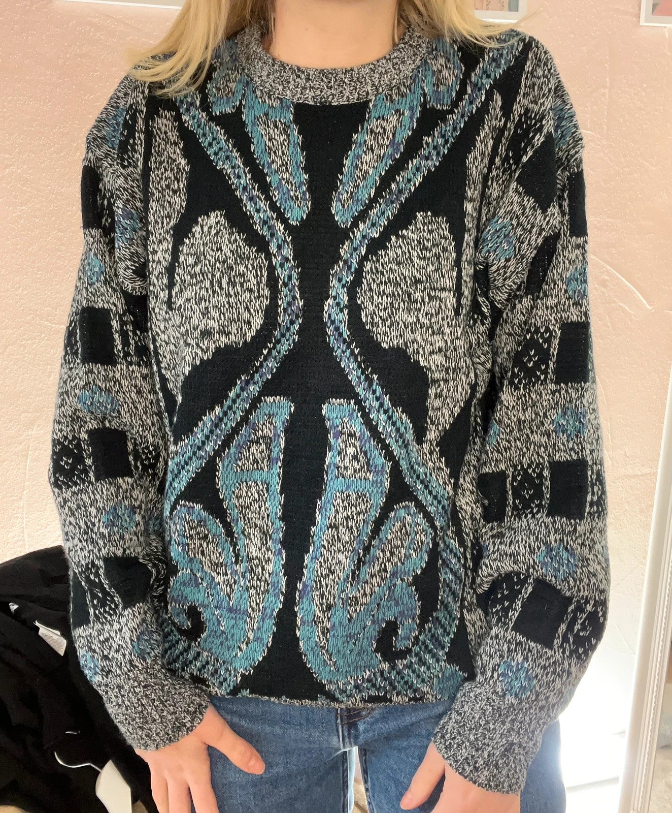 Pull vintage à motifs