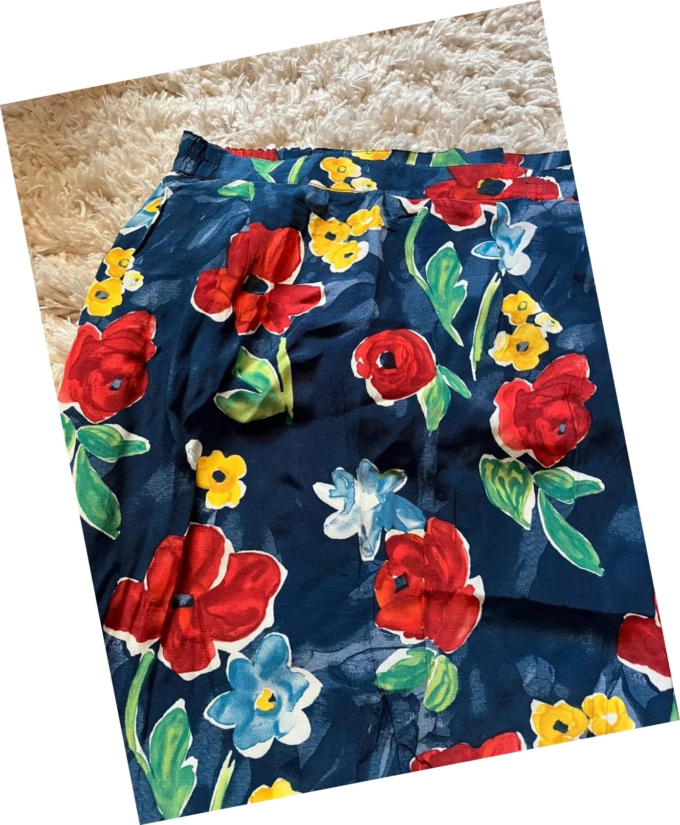 Jupe crayon à fleurs vintage