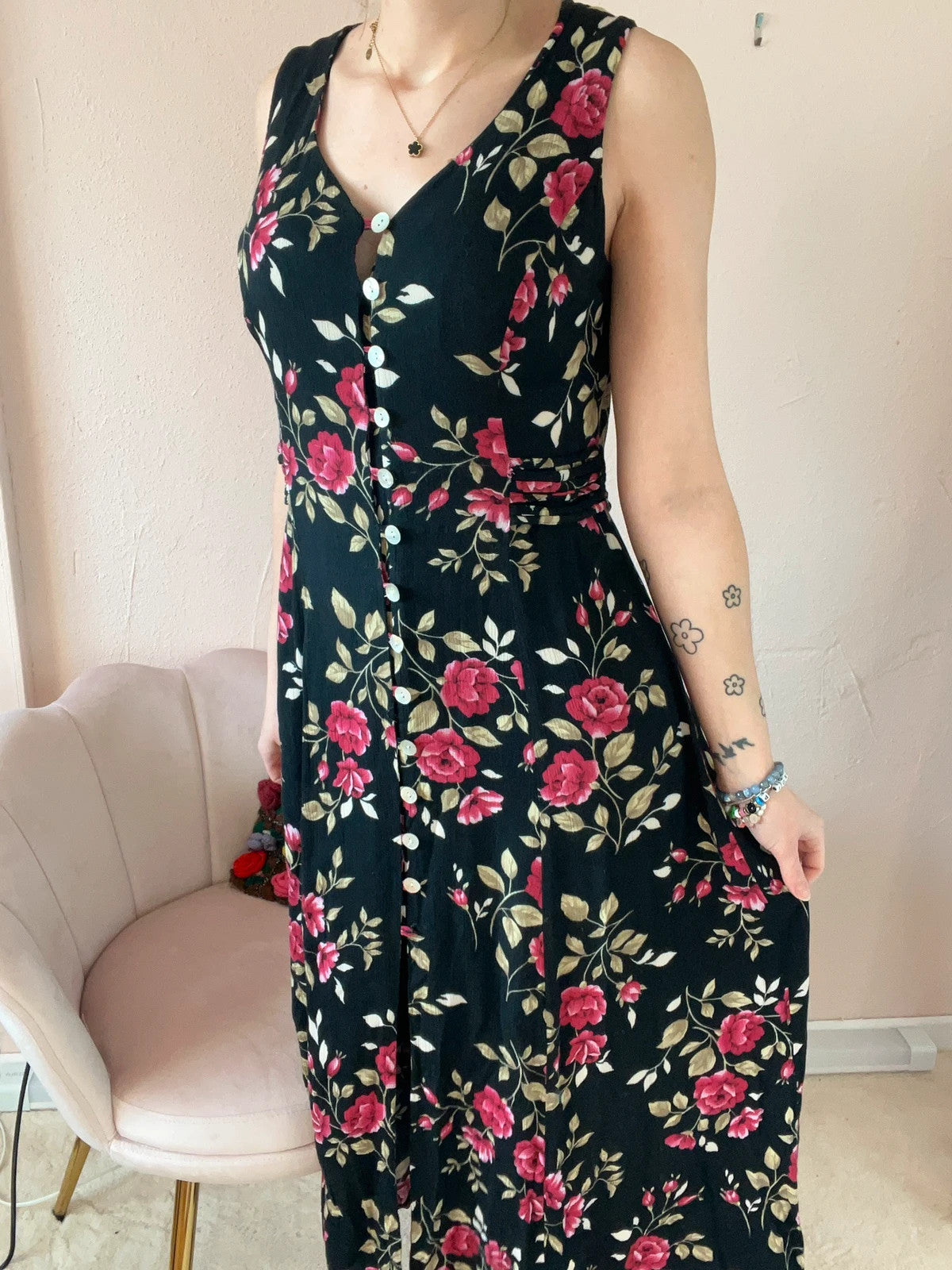 Robe vintage à fleurs