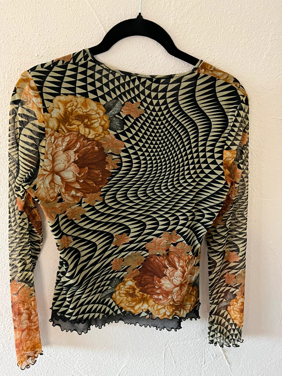 Top vintage en mesh y2k