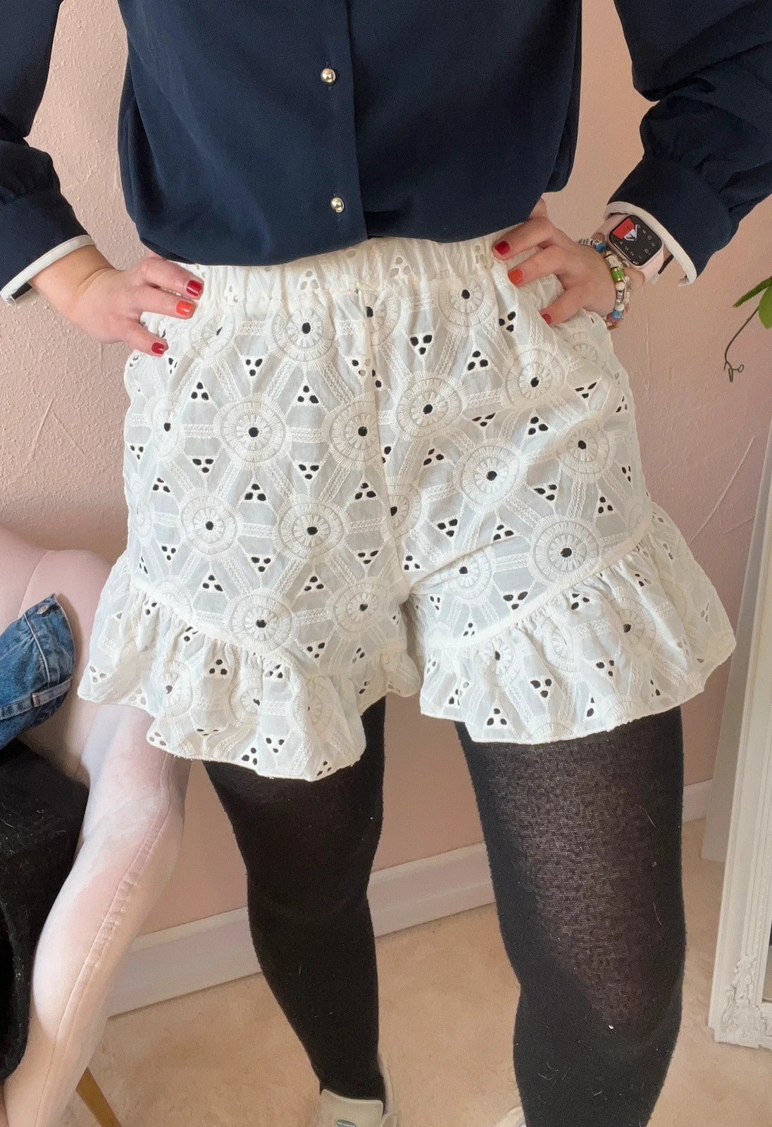 Short en broderie anglaise Rinascimento