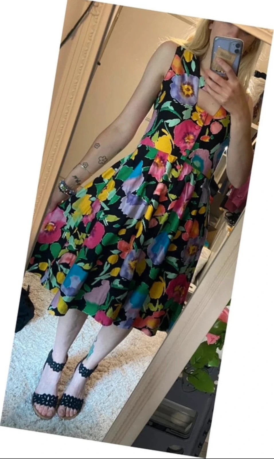 Robe à fleurs vintage