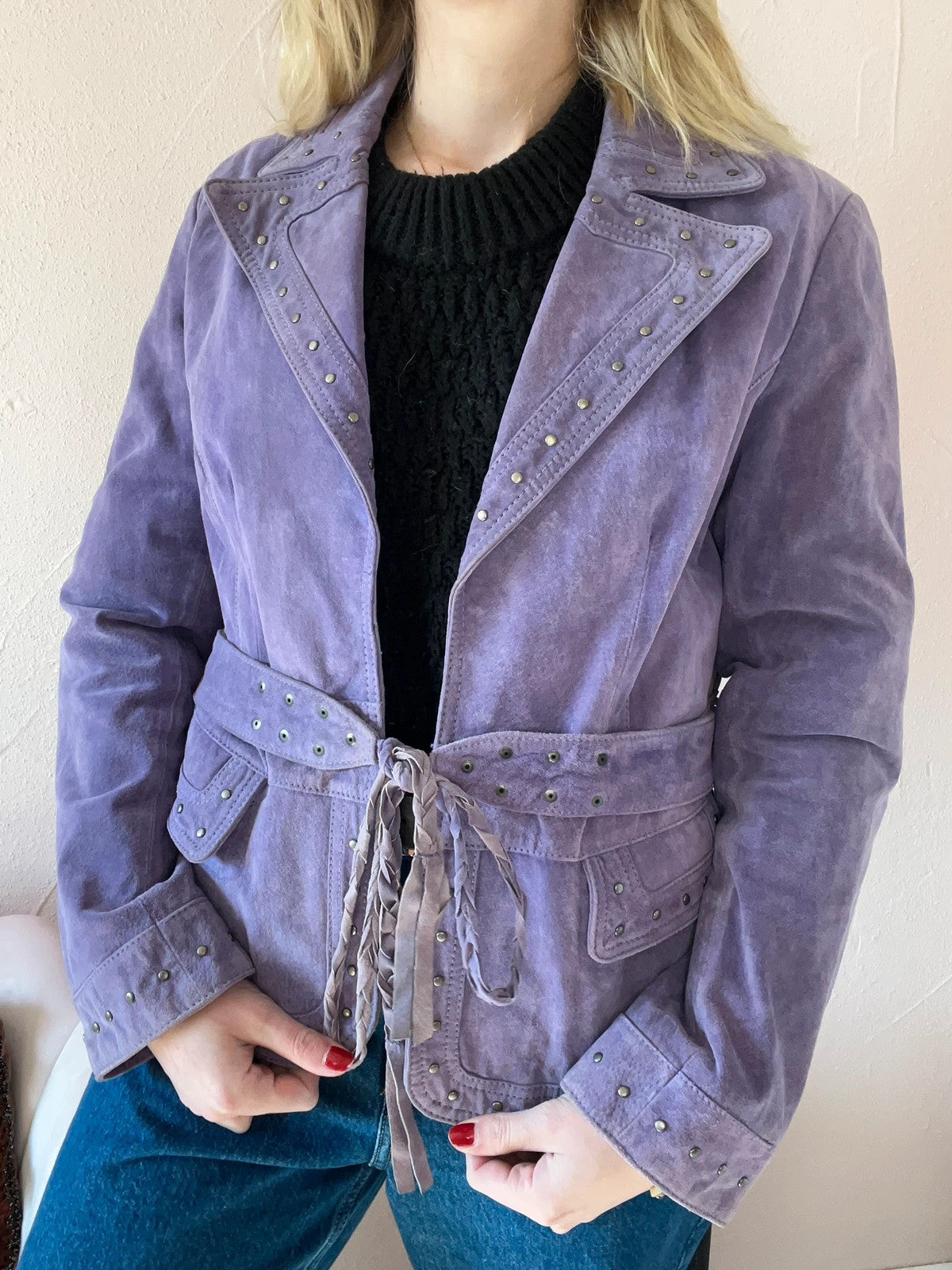 Perfecto en cuir suédé