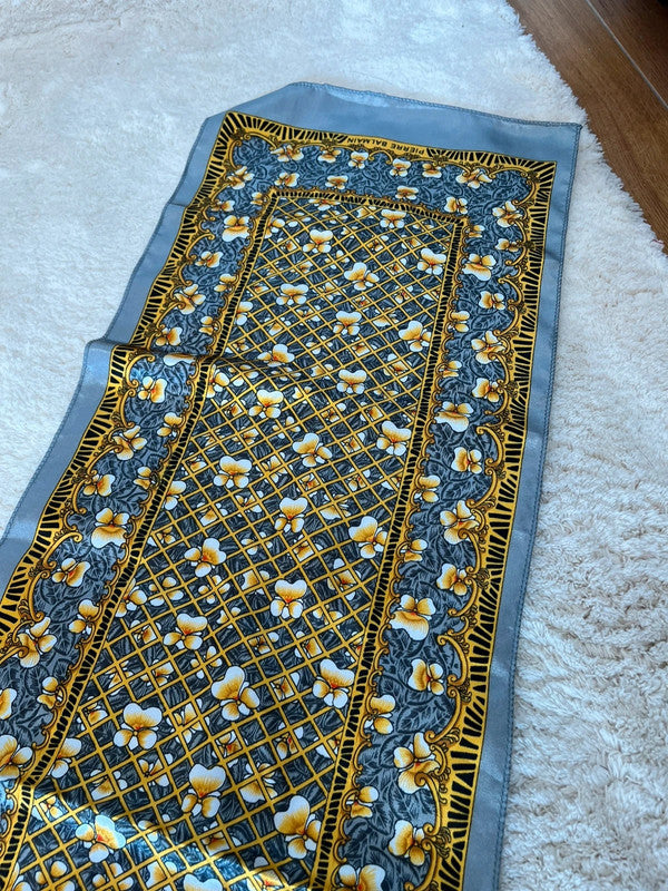 Foulard vintage à fleurs 90x25