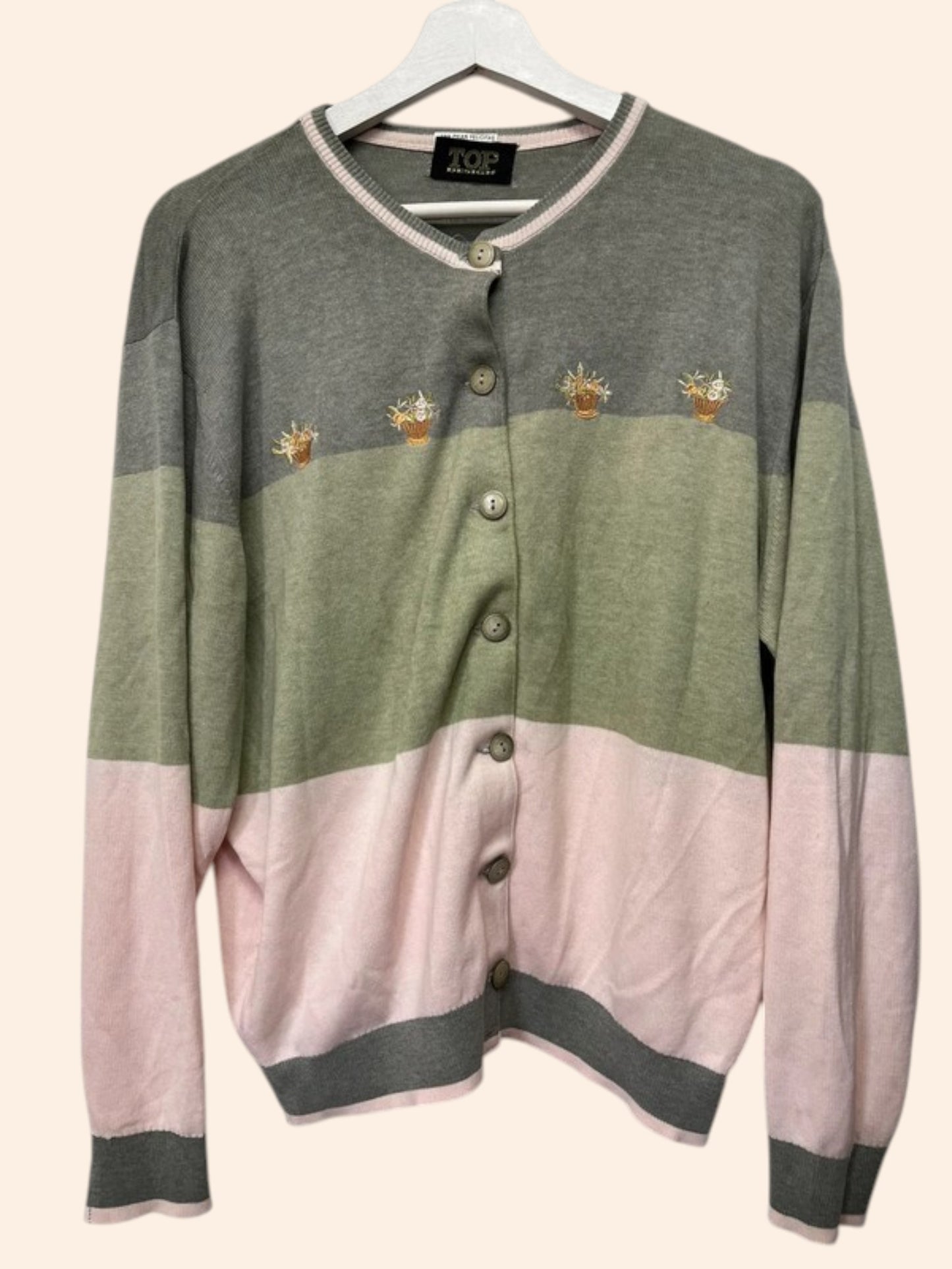Cardigan à fleurs brodées