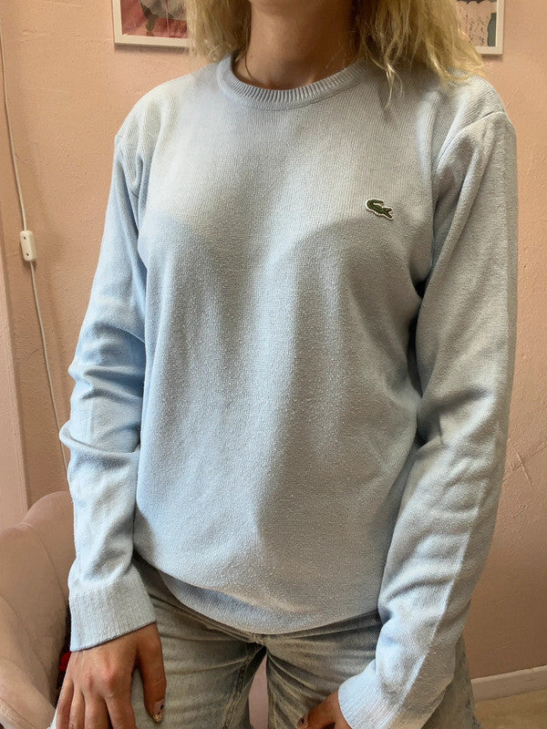 Pull Lacoste bleu clair - Col rond