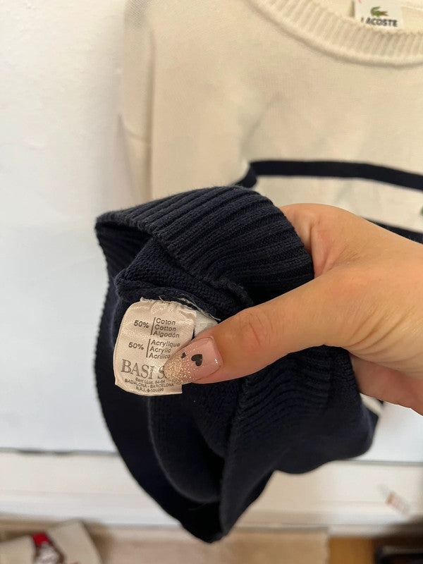 Pull Lacoste marinière - Col rond