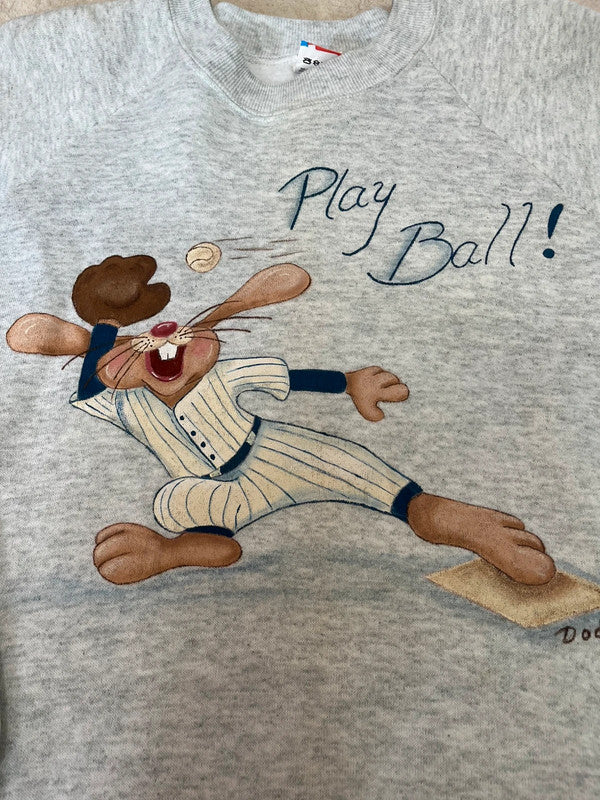Sweat crewneck vintage - Made in USA Play Ball