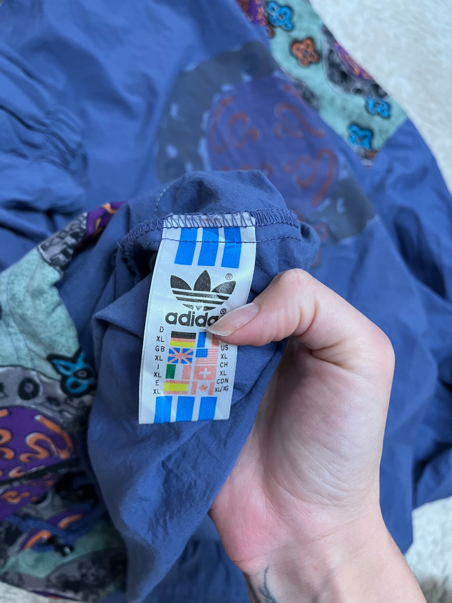 Veste coupe-vent Adidas vintage - à motifs