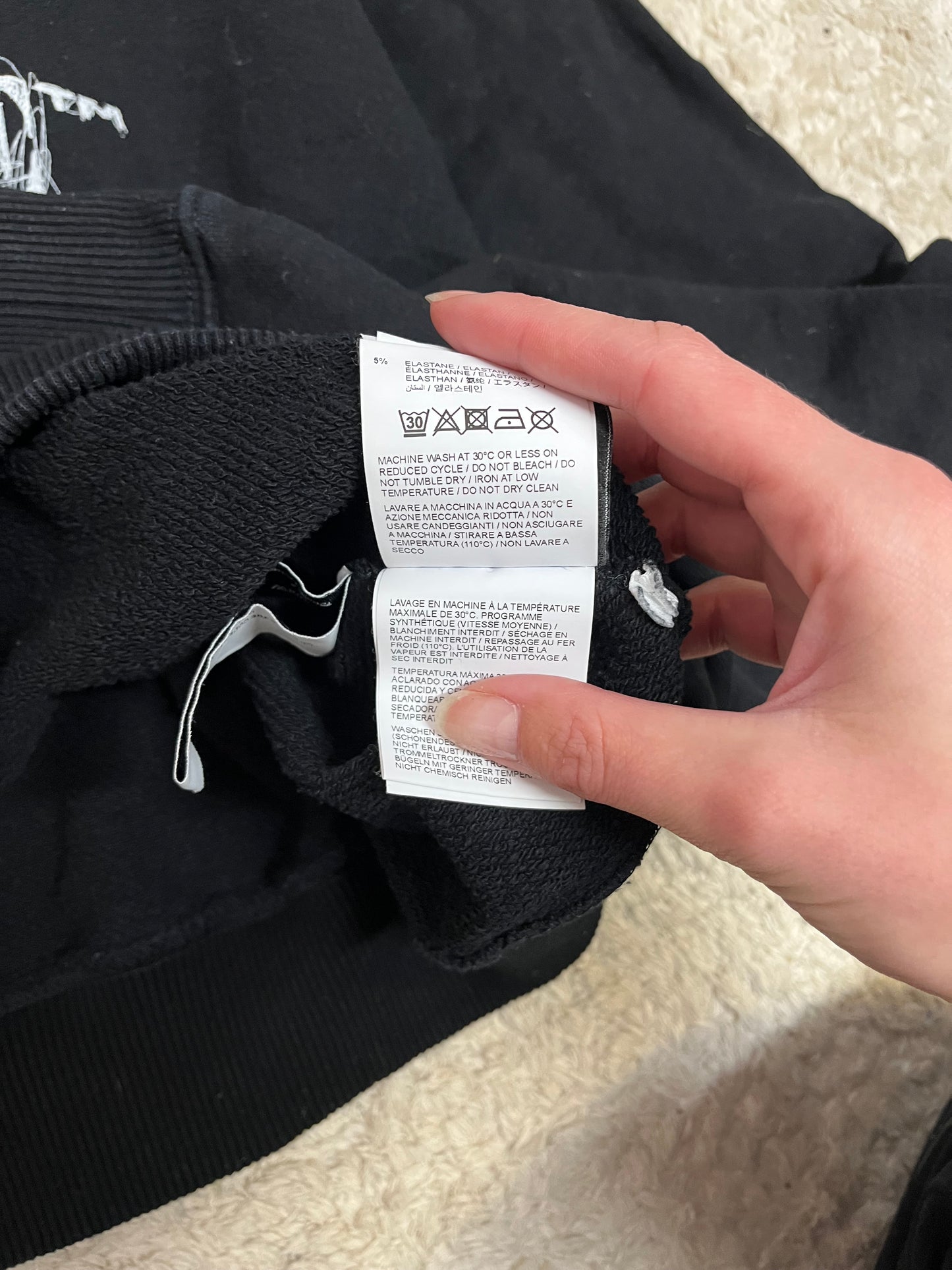 Sweat à capuche Off White black pen logo hoodie - Cropped