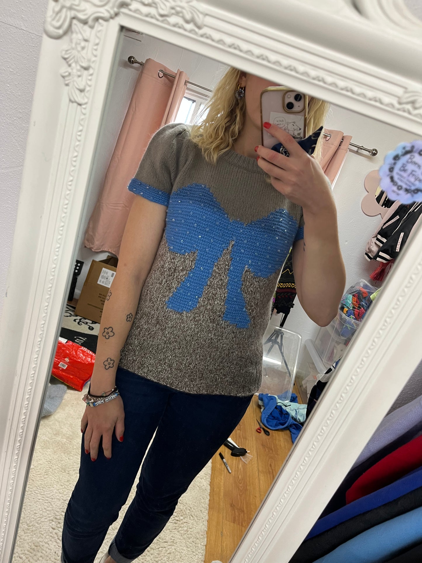 Pull manches courtes Manoush - Motifs noeuds