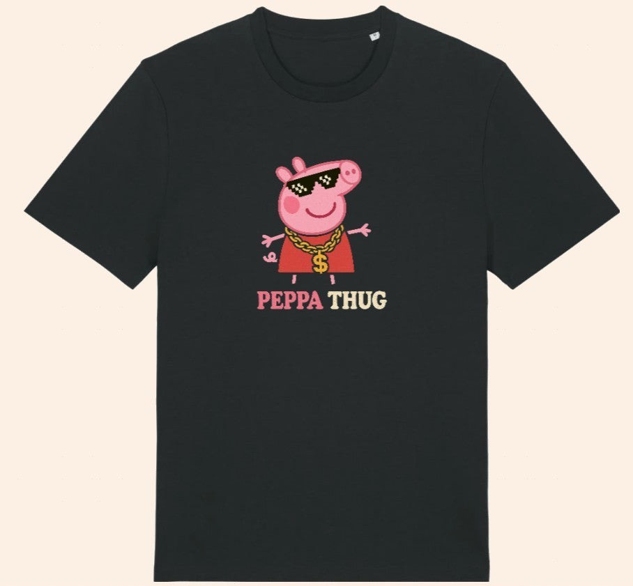 Précommande T-shirt PEPPA THUG NOIR livraison début octobre