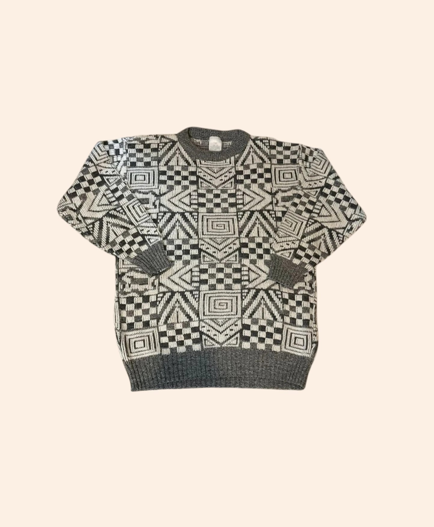 Pull vintage à motifs graphique