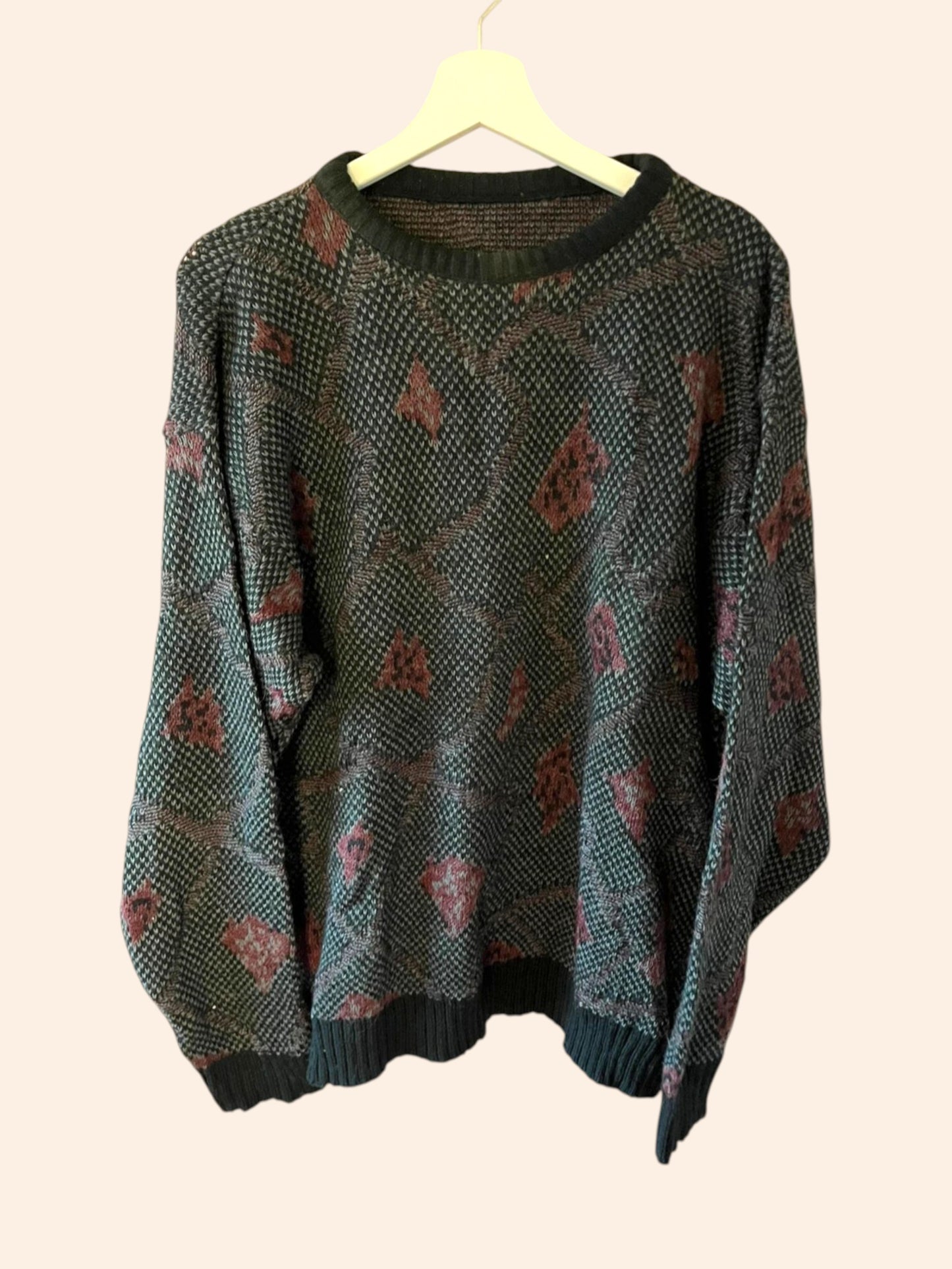 Pull vintage à motifs
