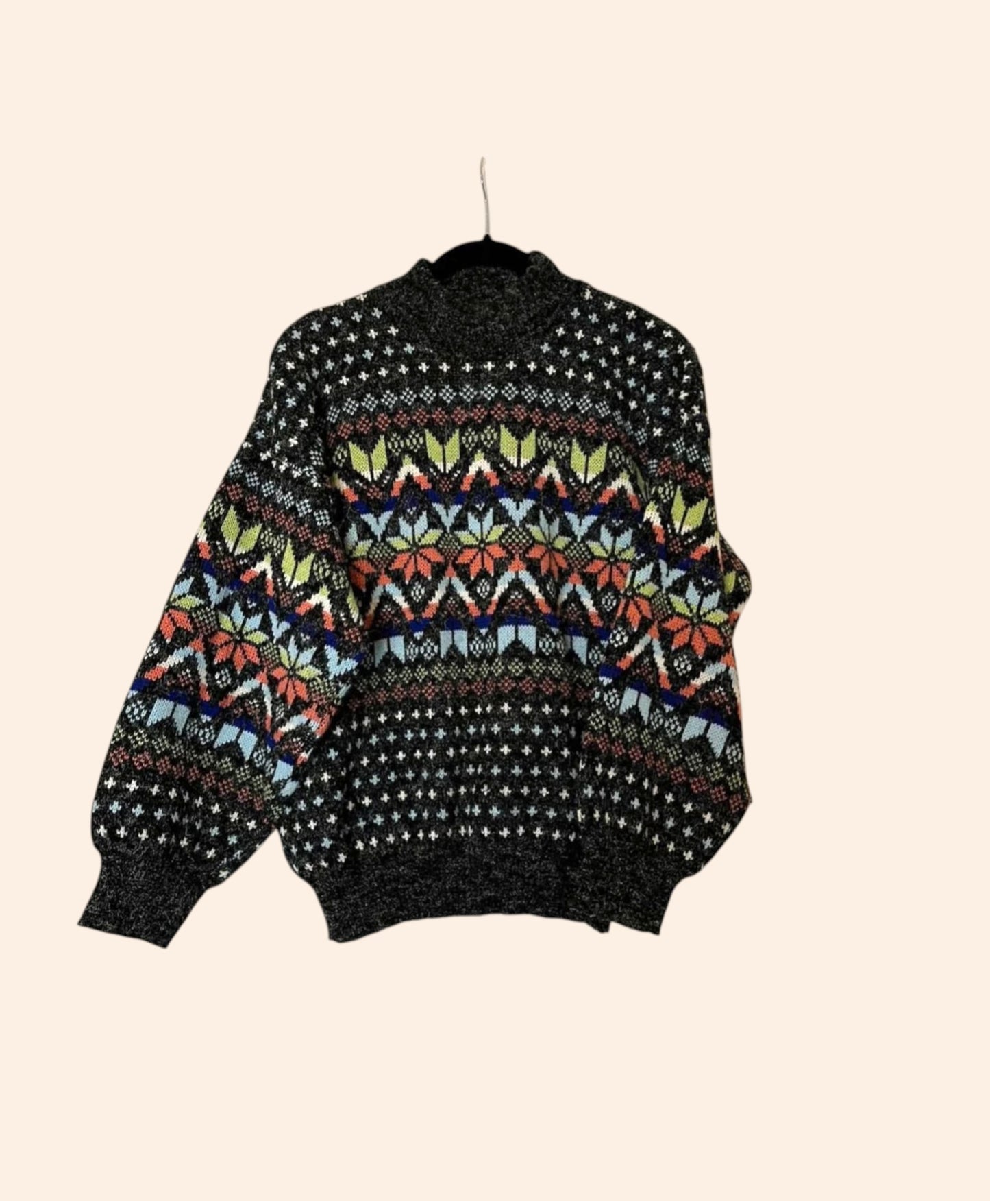Pull vintage motifs jacquard