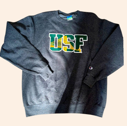 Sweat crewneck Champion vintage universitaire - Logo brodé