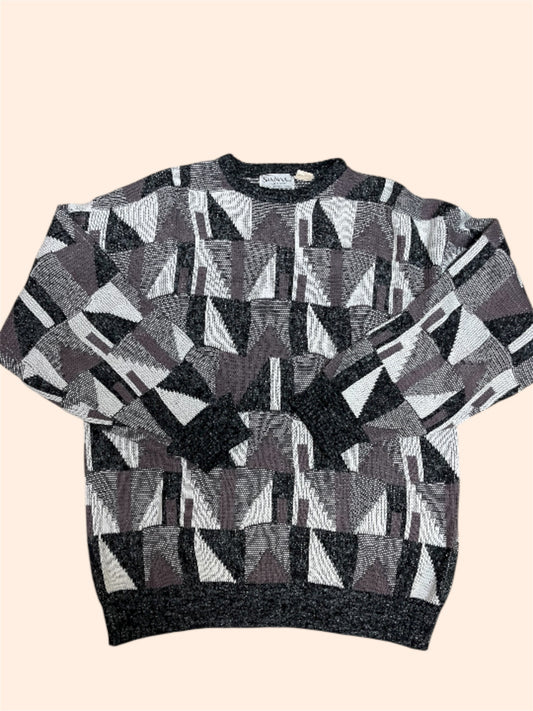 Pull vintage - Motifs géométriques