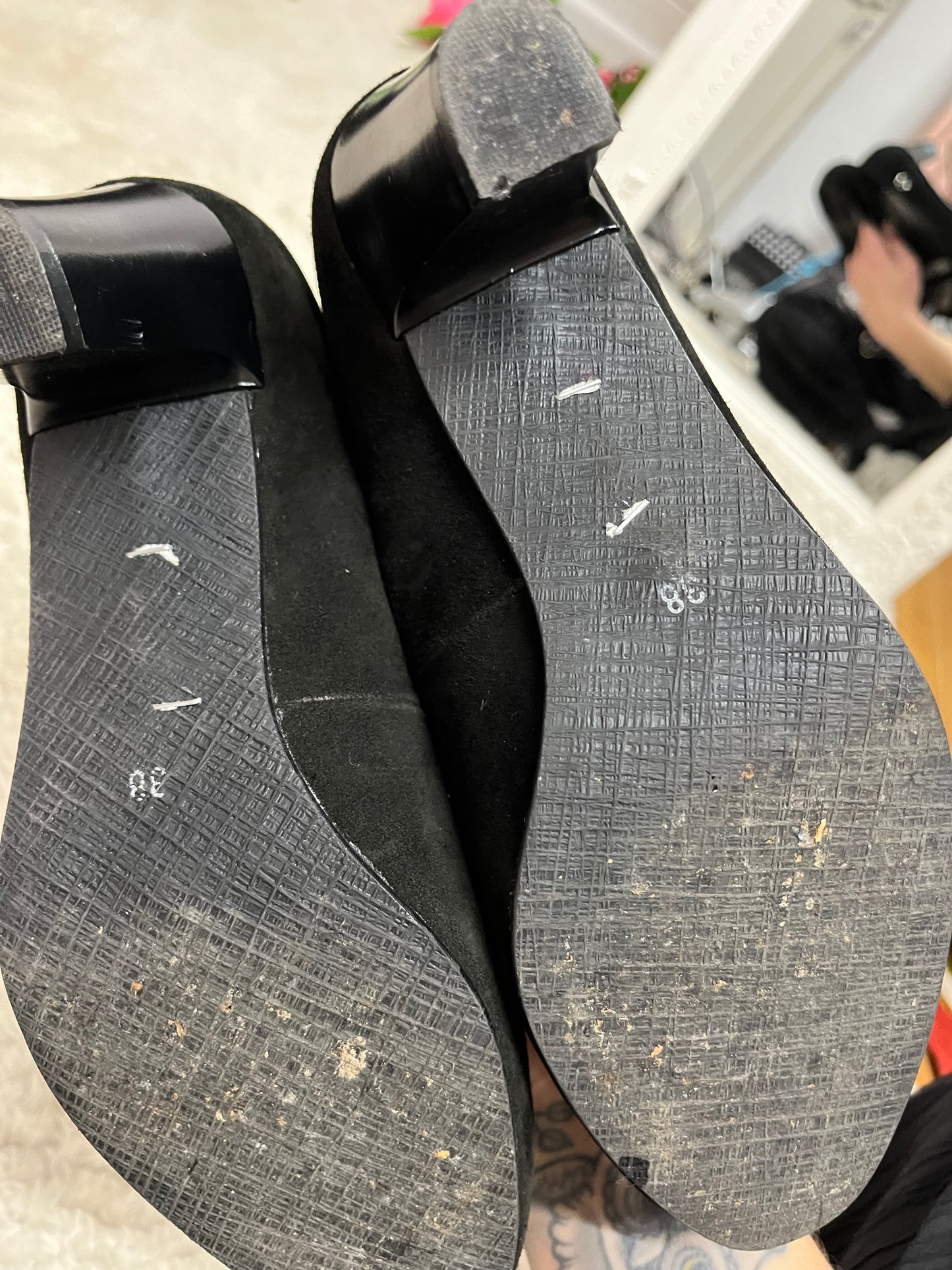 Escarpins en cuir Pierre Cardin - Velours & Argenté