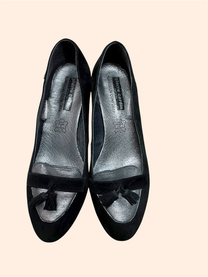 Escarpins en cuir Pierre Cardin - Velours & Argenté