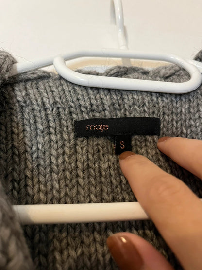 Cardigan Maje tressé manches courtes