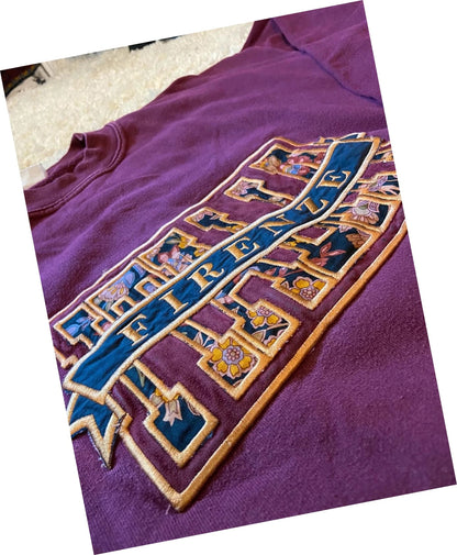 Sweat vintage brodé Firenze Italia