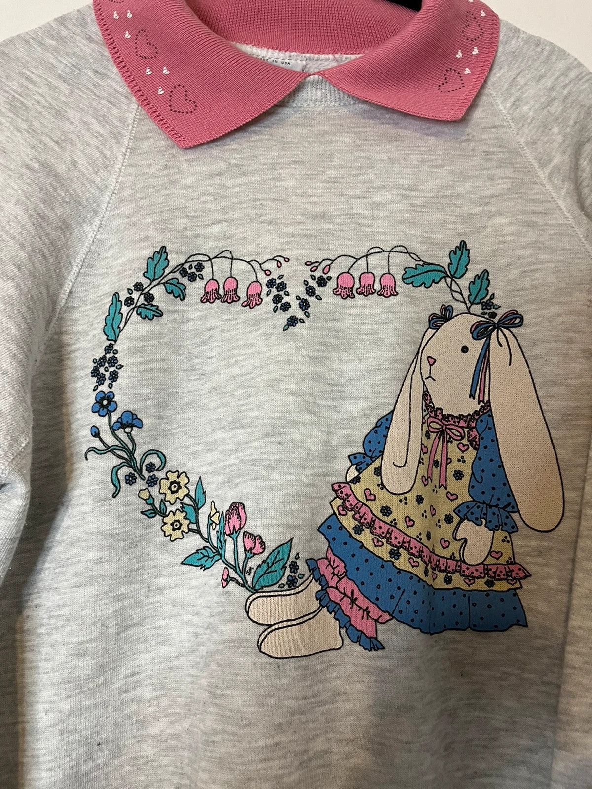 Vintage USA sweat-shirt avec col cœur Lee