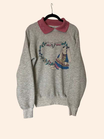Vintage USA sweat-shirt avec col cœur Lee