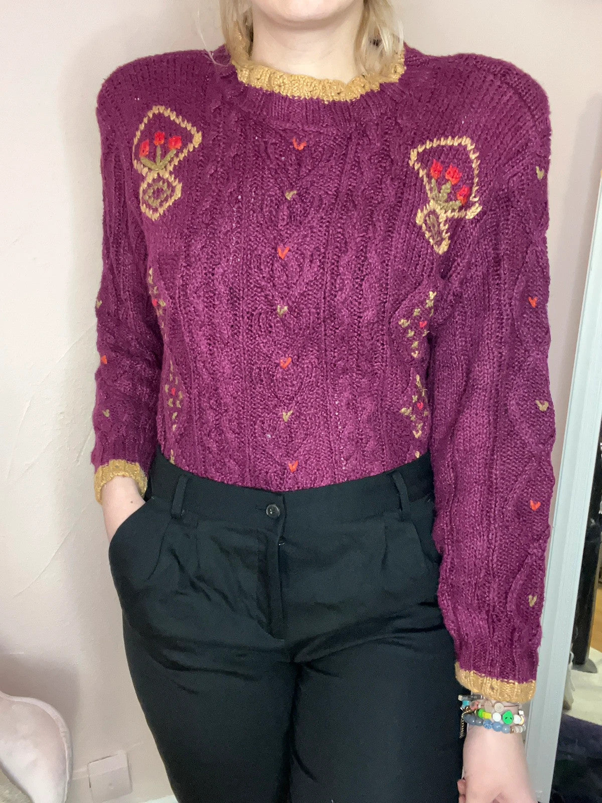 Pull vintage en maille