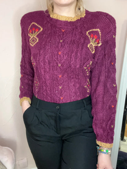 Pull vintage en maille