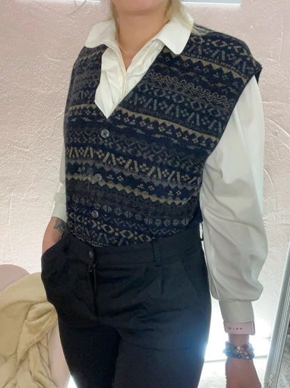 Cardigan sans manches vintage