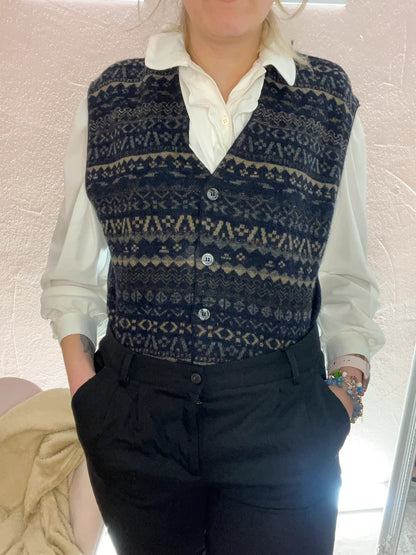 Cardigan sans manches vintage