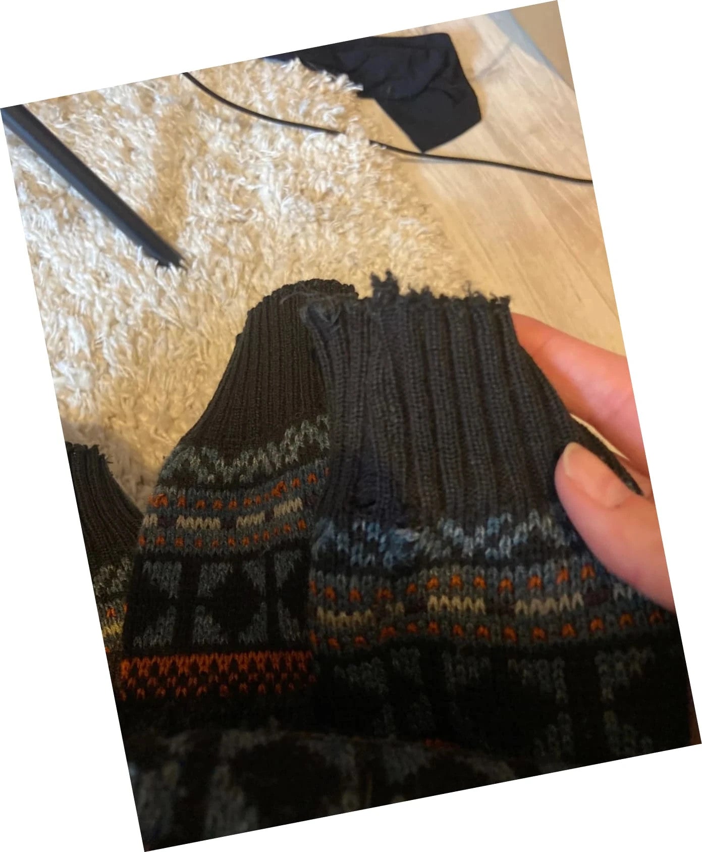 Pull d’hiver motifs Jacquard vintage