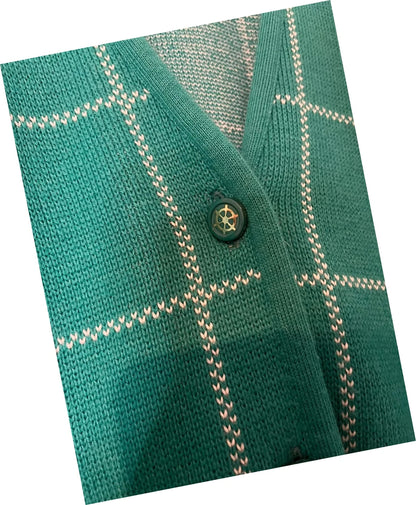 Cardigan vintage à carreaux