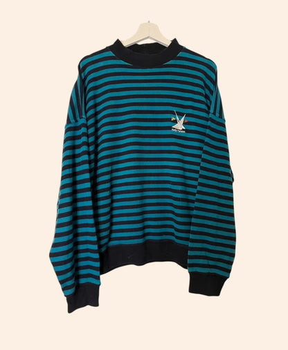 Pull vintage rayé Helly Hansen