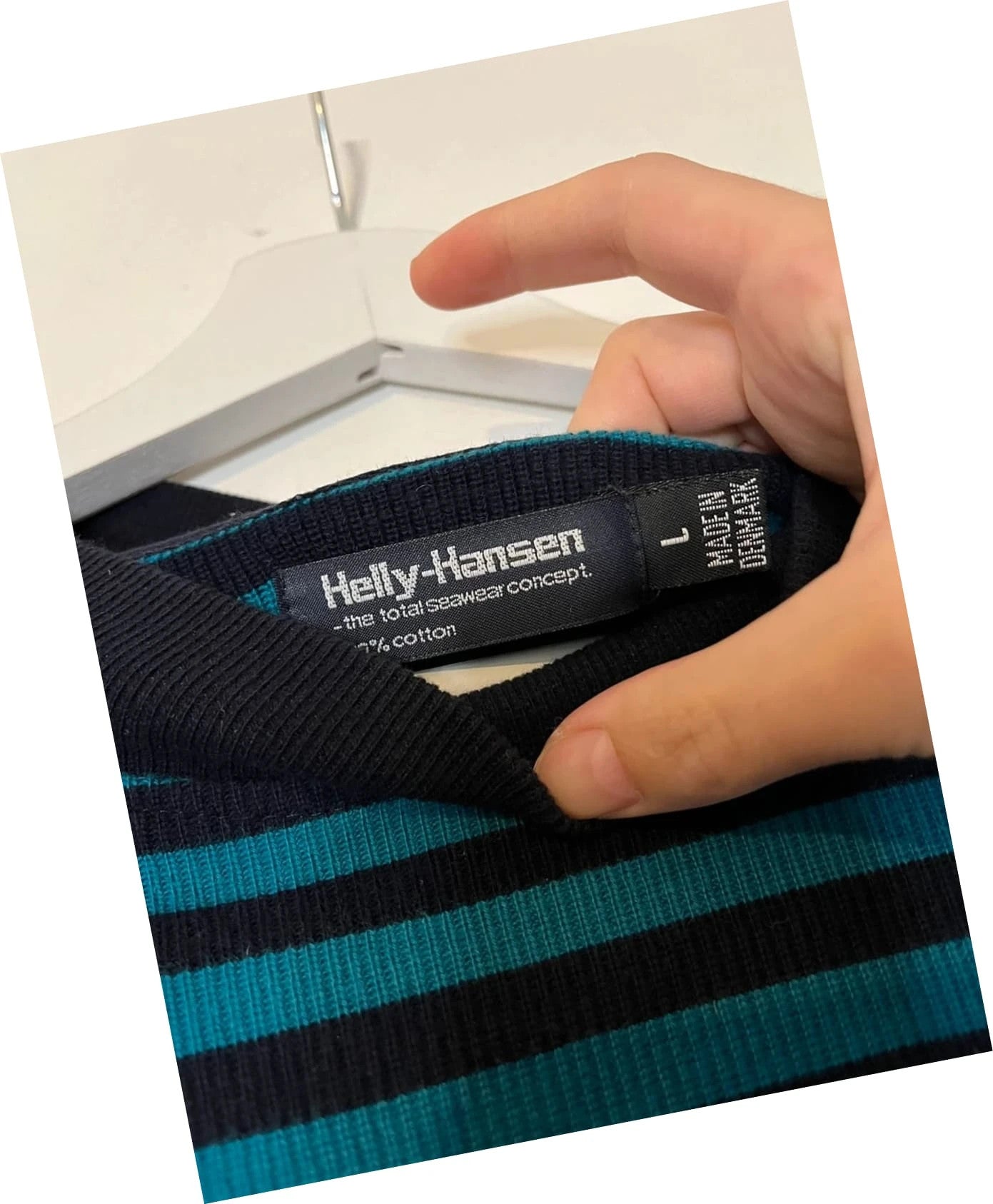 Pull vintage rayé Helly Hansen