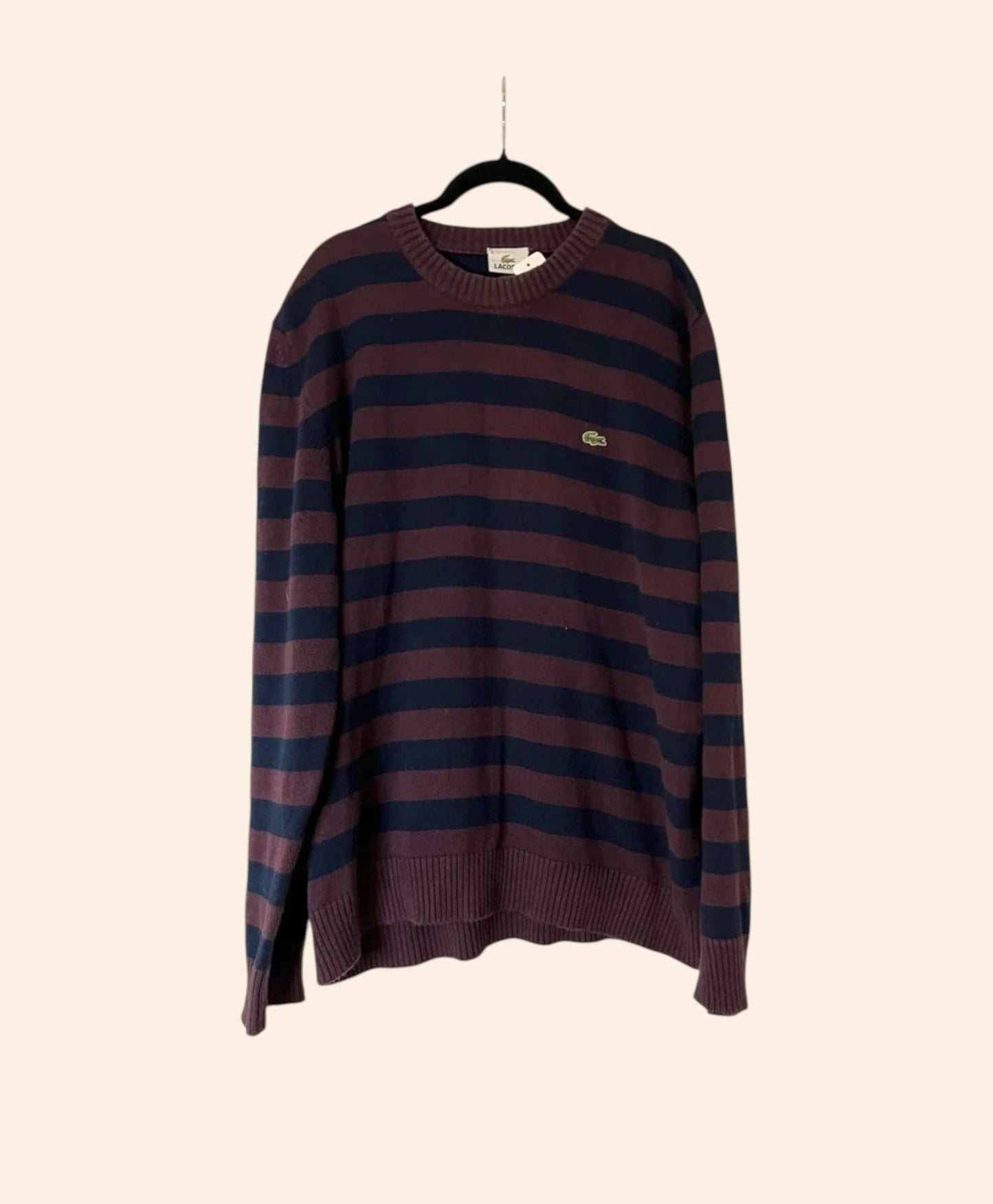 Pull Lacoste rayé - Col rond