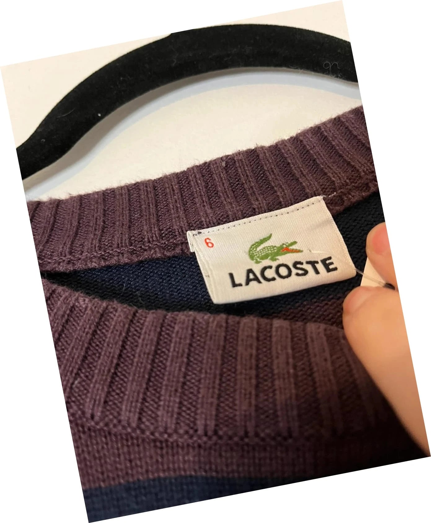 Pull Lacoste rayé - Col rond