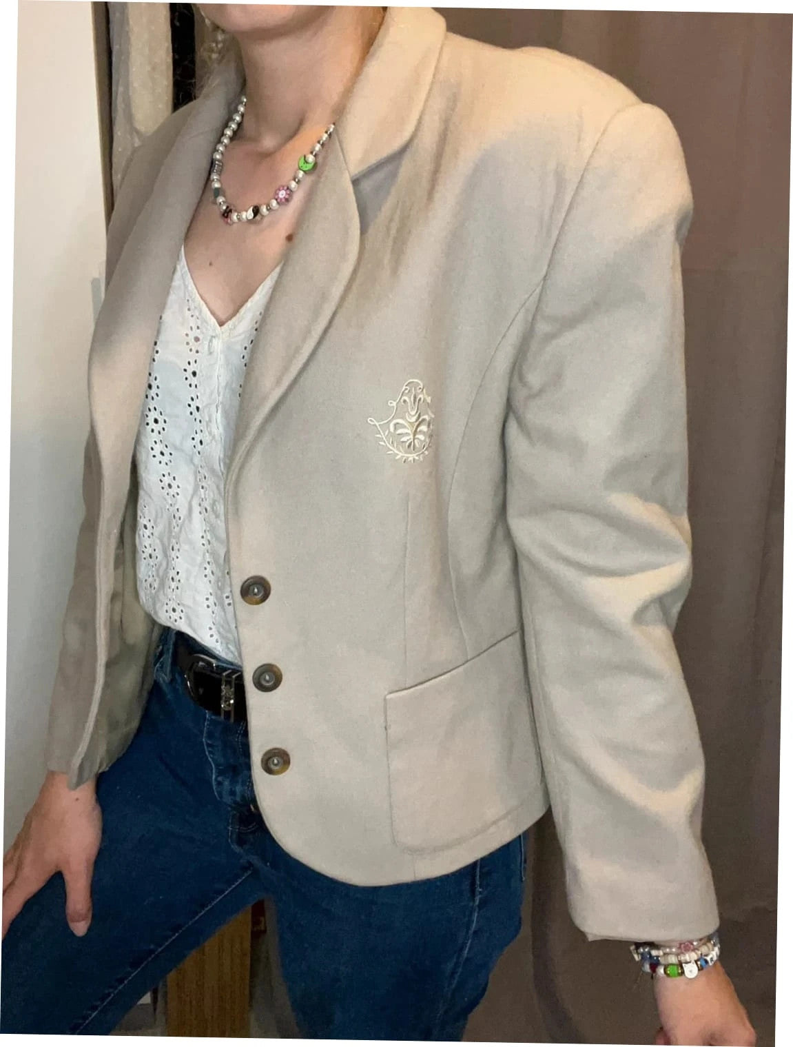 Blazer vintage en laine Verdosa Paris