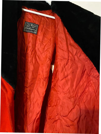 Manteau/Cape vintage en laine et cachemire