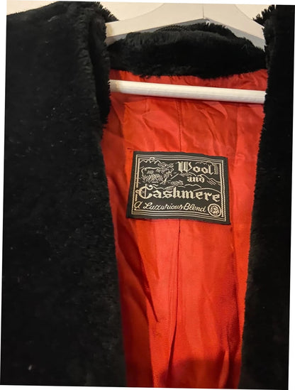 Manteau/Cape vintage en laine et cachemire