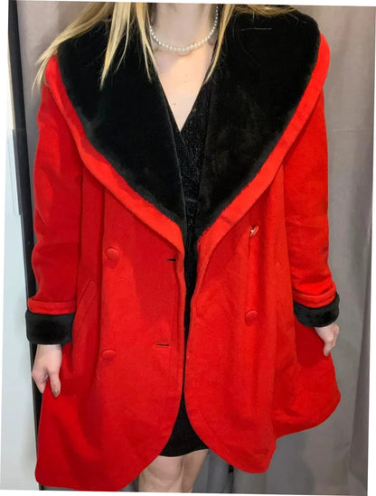 Manteau/Cape vintage en laine et cachemire