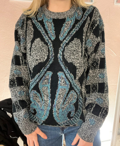Pull vintage à motifs