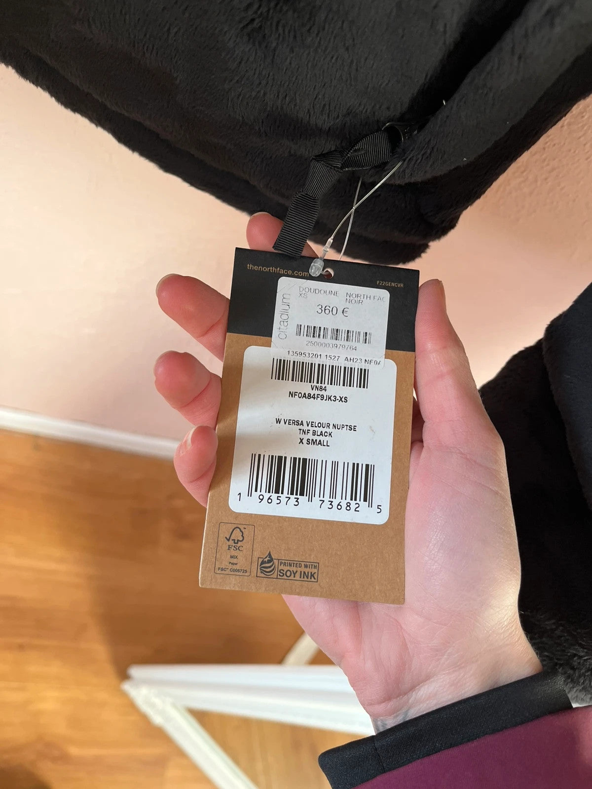 Doudoune The North Face Versa Velours Nuptse Black