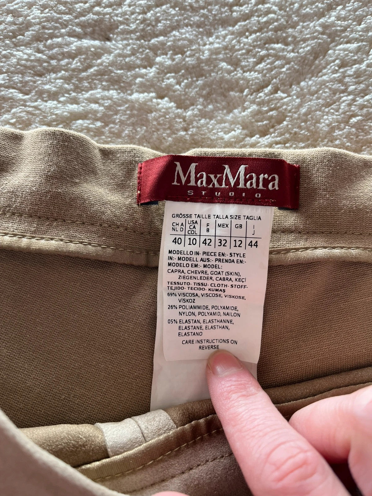 Legging en daim Max Mara studio