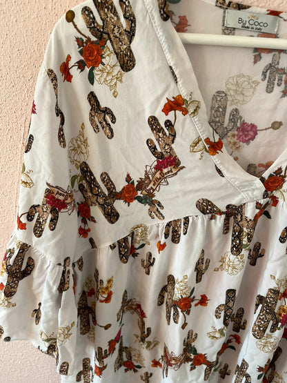 Robe à motifs cactus