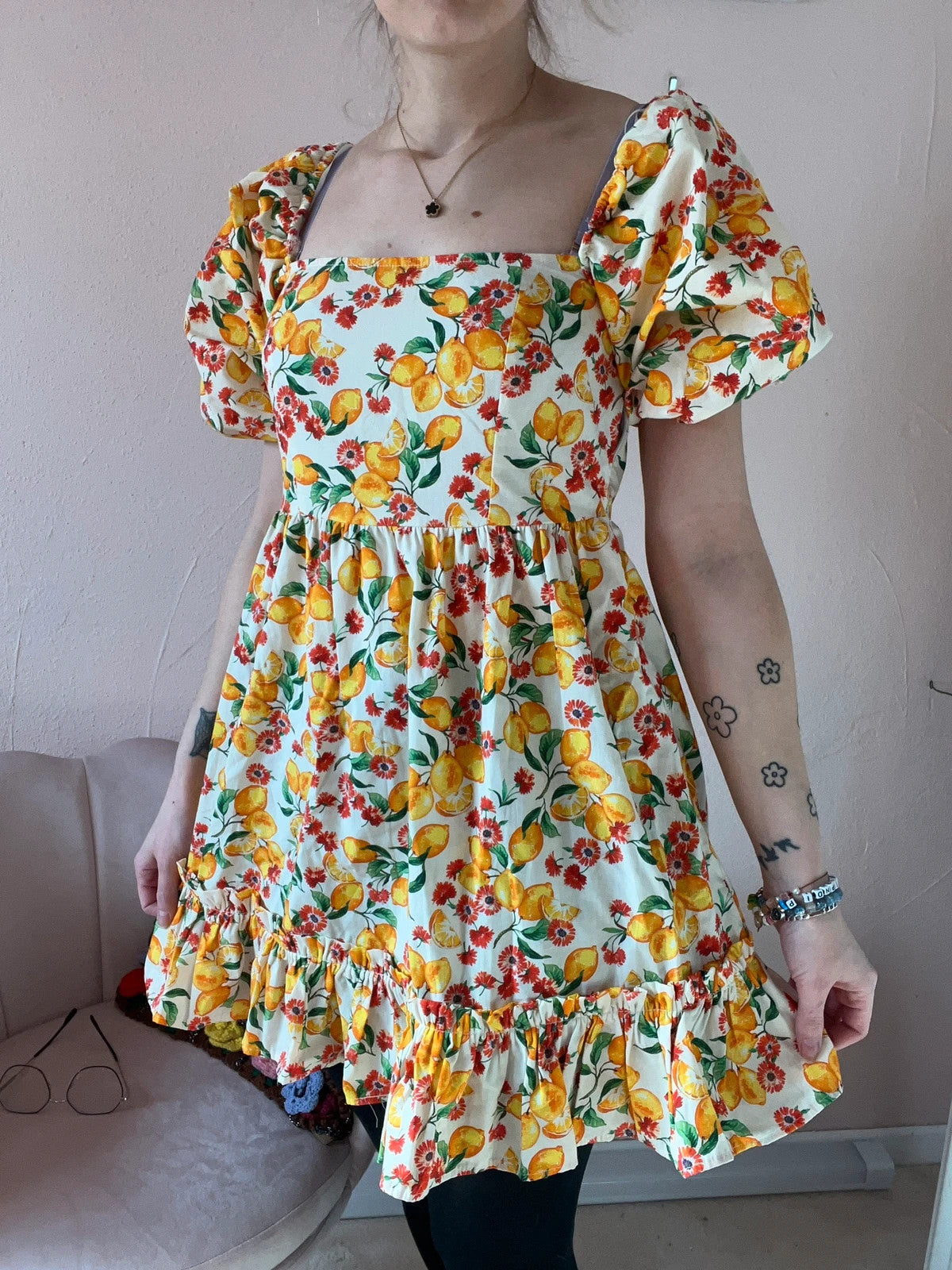 Robe à motifs fruits Koton x Afra Saraçoglu